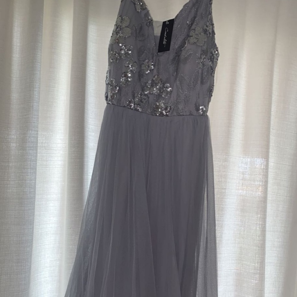 Grey formal or prom dress